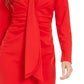 Vestido tubinho feminino INC International Concepts com drapeado frontal, vermelho, tamanho pequeno