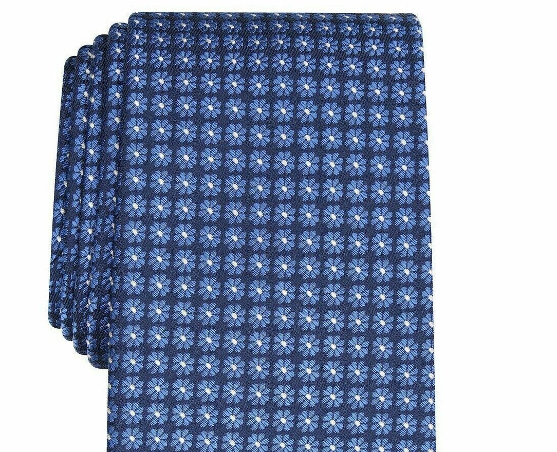 Gravata Tulip Neat Masculina Club Room Azul Marinho Tamanho Regular