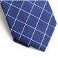 Gravata Club Room Classic Grid Masculina Azul Tamanho Regular