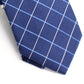 Gravata Club Room Classic Grid Masculina Azul Tamanho Regular