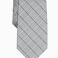 Gravata Club Room Classic Grid Masculina Cinza Tamanho Regular