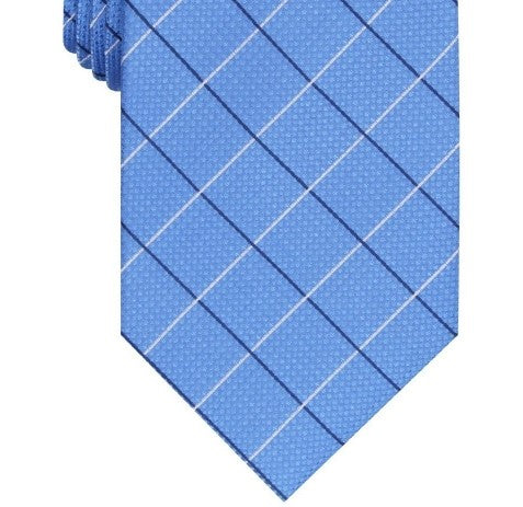 Gravata Classic Grid Masculina Club Room Azul Marinho Tamanho Regular