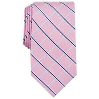 Gravata Club Room Classic Grid Masculina Rosa Tamanho Regular