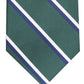 Gravata listrada clássica masculina Club Room, verde, tamanho regular