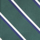 Gravata listrada clássica masculina Club Room, verde, tamanho regular