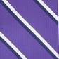 Gravata listrada clássica masculina Club Room, roxa, tamanho regular
