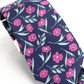 Gravata Floral Skinny Horizon Masculina Bar III Azul Tamanho Único