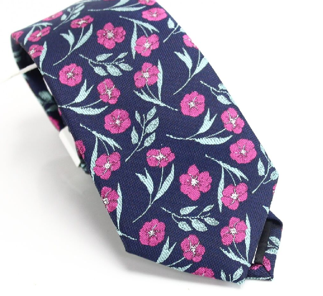 Gravata Floral Skinny Horizon Masculina Bar III Azul Tamanho Único