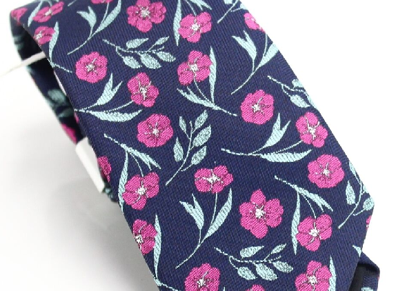 Gravata Floral Skinny Horizon Masculina Bar III Azul Tamanho Único