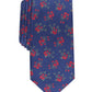 Gravata floral fina Nelson masculina Bar III vermelha tamanho regular