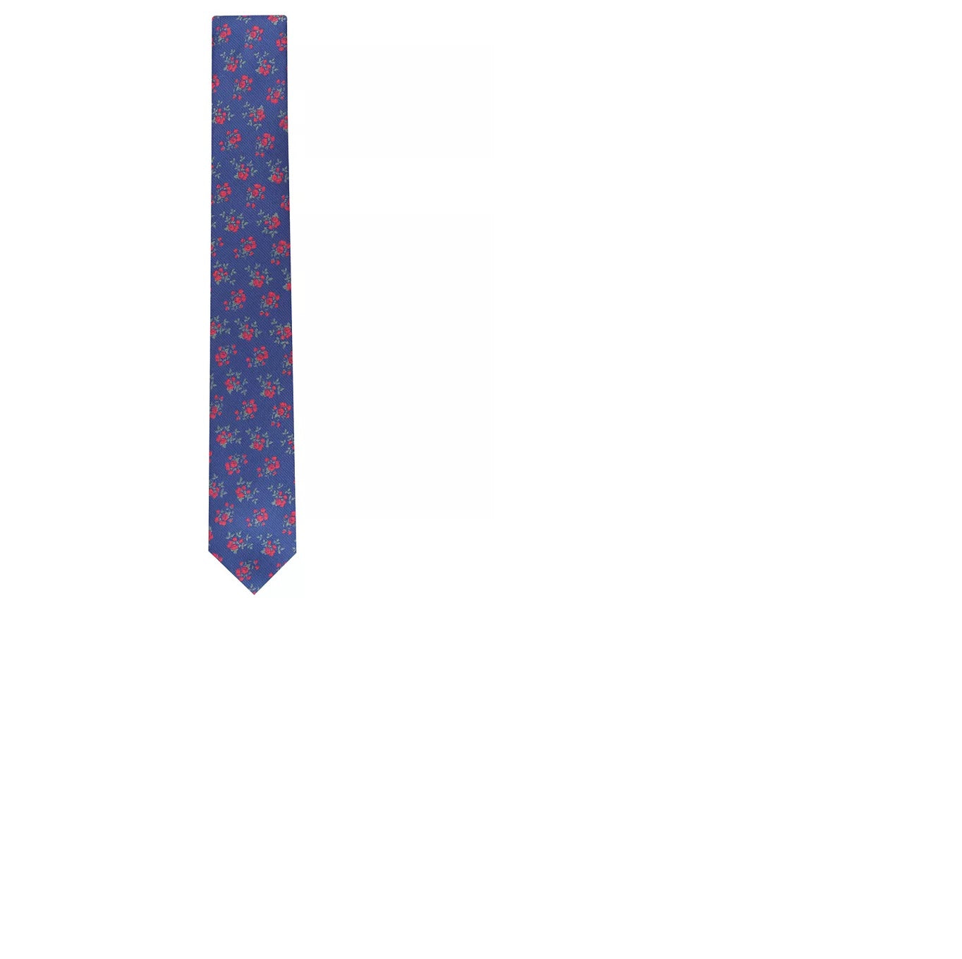 Gravata floral fina Nelson masculina Bar III vermelha tamanho regular