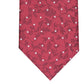 Gravata masculina Bar III Iris Skinny Floral Dot vermelha tamanho regular