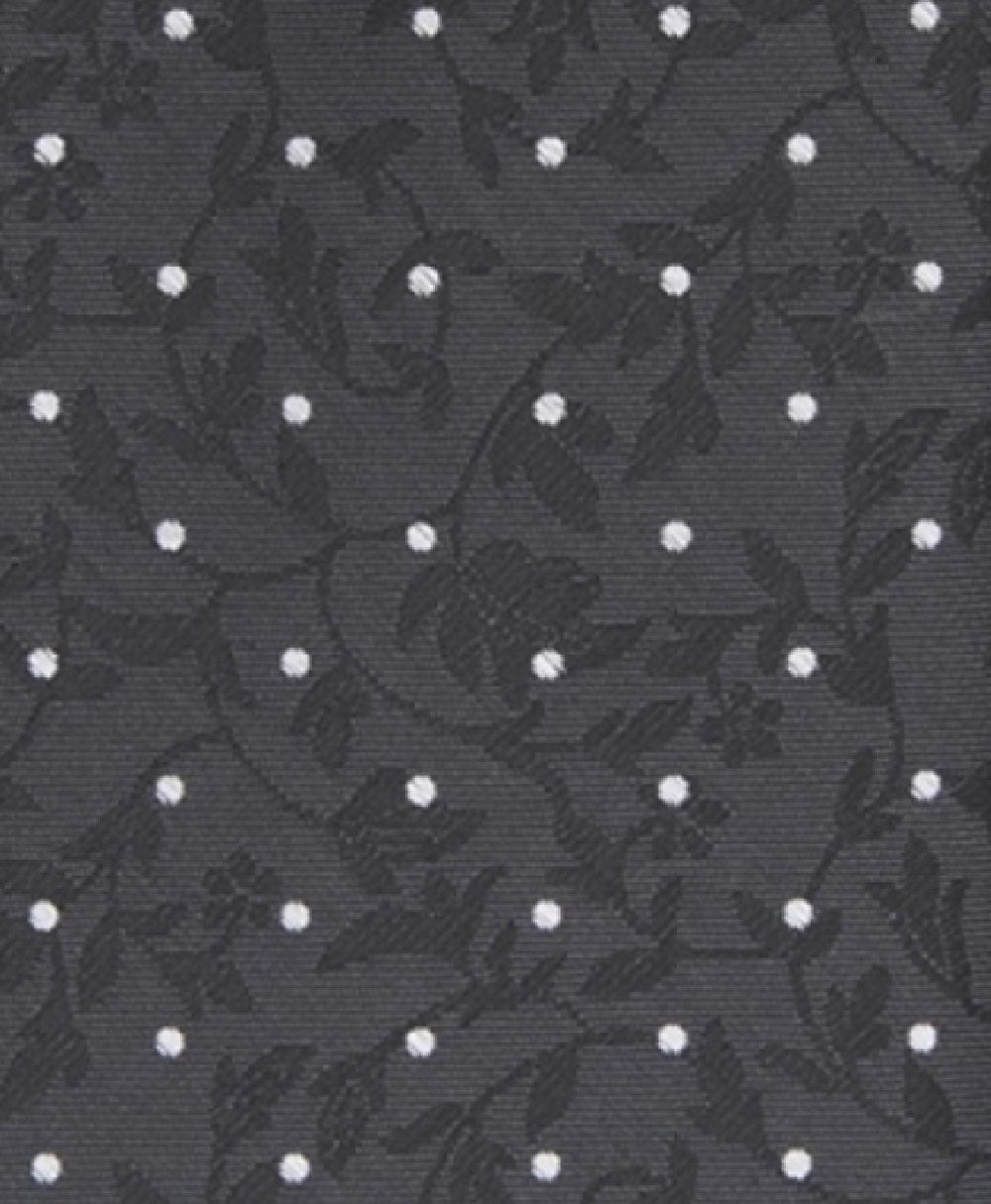 Gravata masculina Bar III Iris Skinny Floral Dot preta, tamanho único