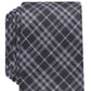 Gravata xadrez skinny Cooper masculina Bar III preta - tamanho regular