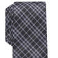 Gravata xadrez skinny Cooper masculina Bar III, tamanho azul marinho, regular
