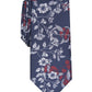Gravata Skinny Floral Poplar Masculina Bar III Vermelha Tamanho Regular