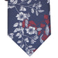 Gravata Skinny Floral Poplar Masculina Bar III Vermelha Tamanho Regular