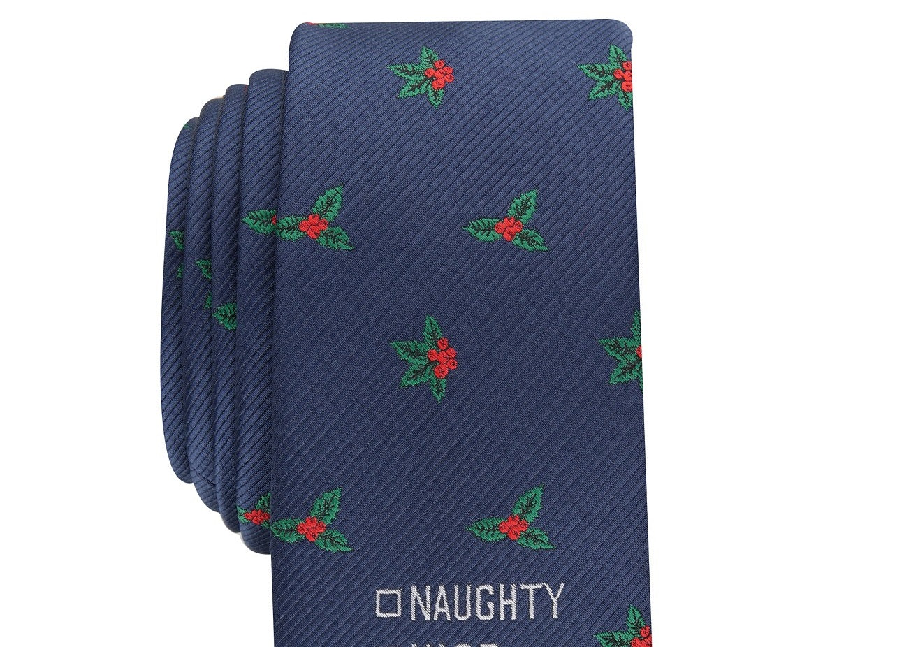 Gravata fina masculina Bar III I Tried Holiday, tamanho azul marinho, regular