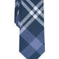 Gravata xadrez skinny masculina Bar III Shilling azul tamanho regular