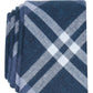 Gravata xadrez skinny masculina Bar III Shilling azul tamanho regular