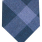 Gravata xadrez skinny masculina Bar III Shilling azul tamanho regular