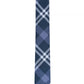 Gravata xadrez skinny masculina Bar III Shilling, tamanho azul marinho, regular