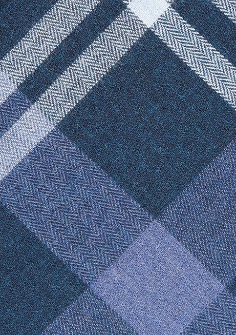 Gravata xadrez skinny masculina Bar III Shilling, tamanho azul marinho, regular