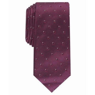 Gravata Alfani Masculina Slim Neat Vermelha Tamanho Regular