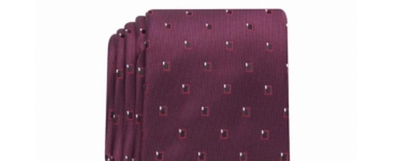 Gravata Alfani Masculina Slim Neat Vermelha Tamanho Regular