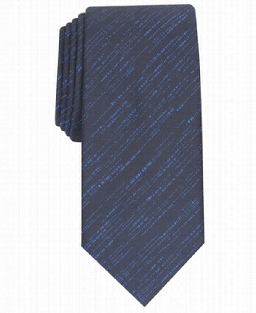 Gravata Alfani Masculina Slim Texturizada Azul Marinho Tamanho Regular