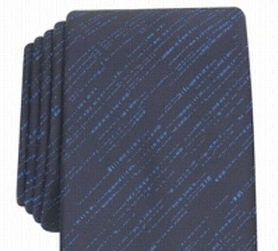 Gravata Alfani Masculina Slim Texturizada Azul Marinho Tamanho Regular