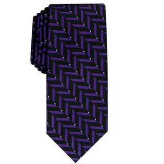 Gravata Alfani Masculina Slim Geométrica Roxa Tamanho Regular