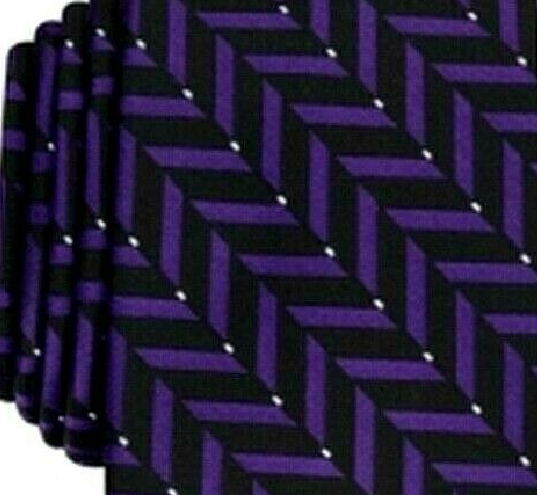 Gravata Alfani Masculina Slim Geométrica Roxa Tamanho Regular