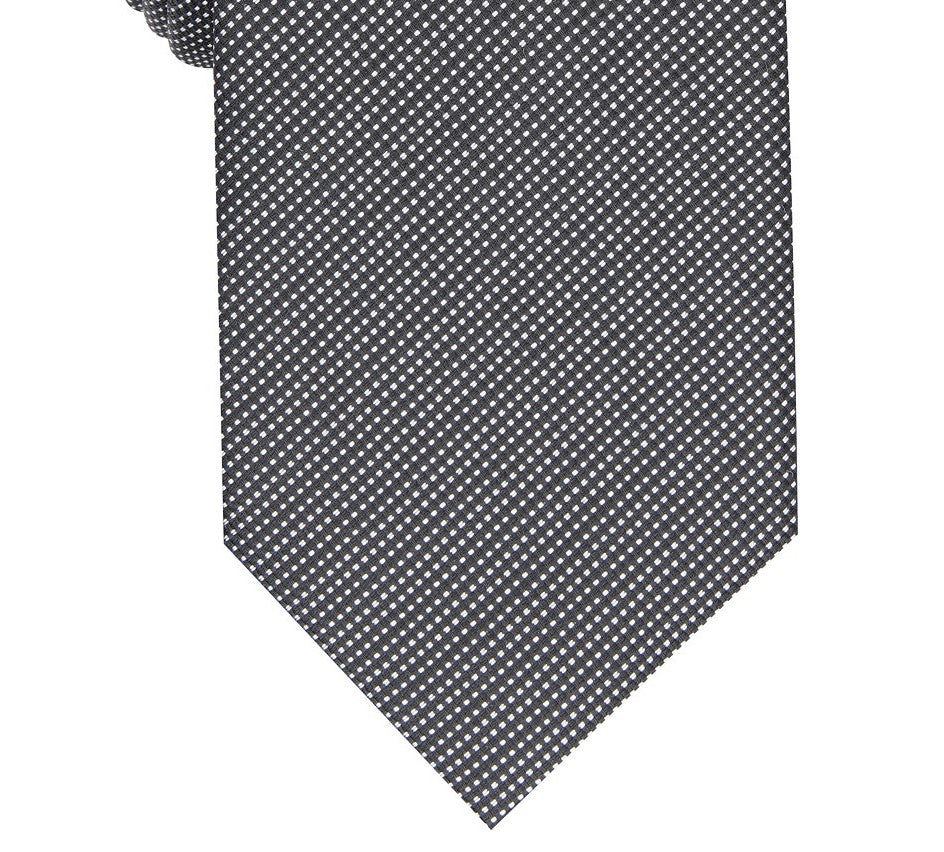 Gravata Alfani Slim Mini-Dot Masculina Preta Tamanho Regular