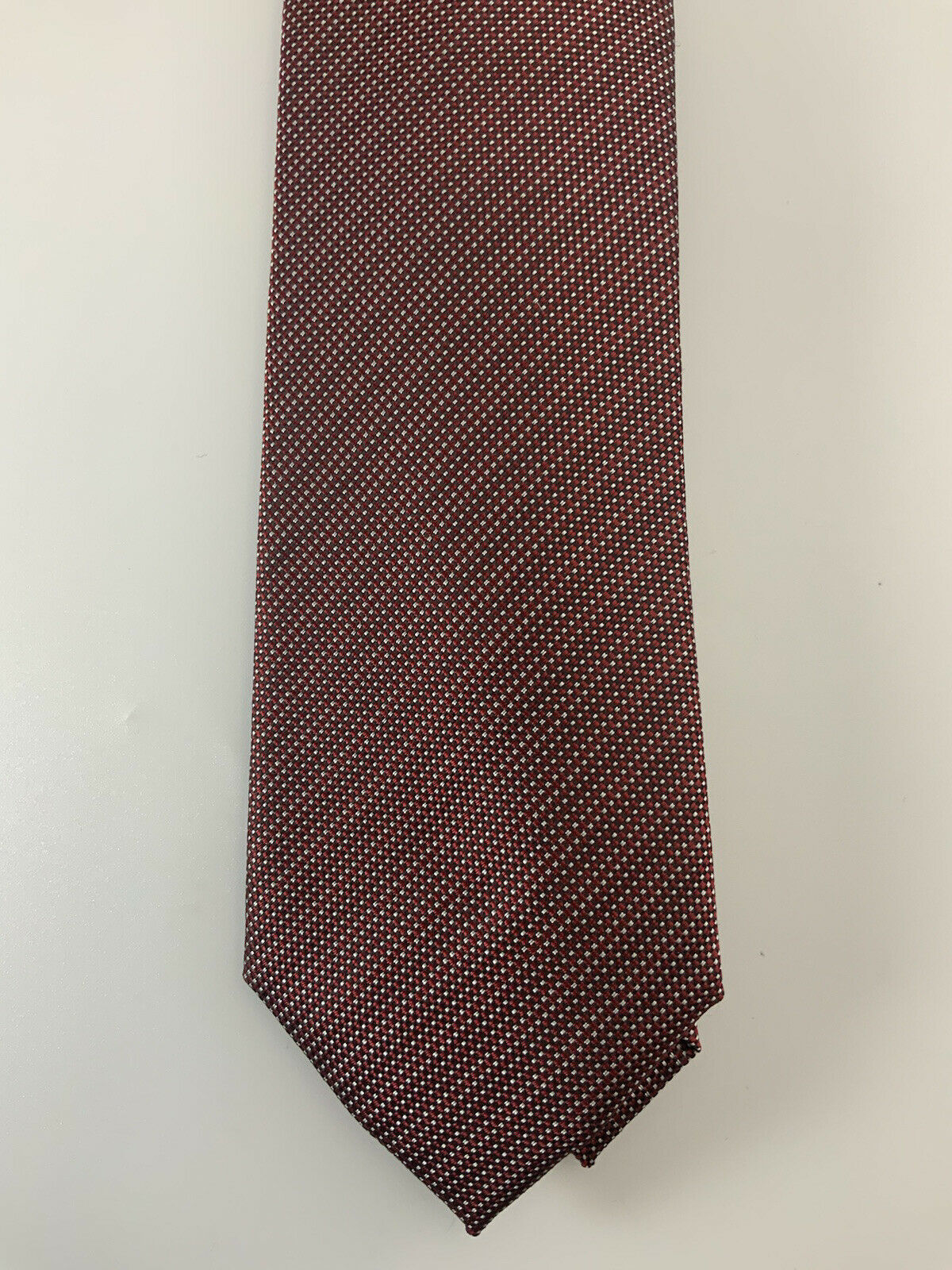 Gravata Alfani Slim Mini-Dot Masculina Vermelha Tamanho Regular