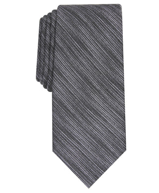 Gravata Alfani Slim Stripe Masculina Cinza Tamanho Regular