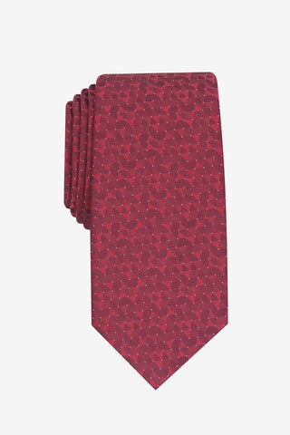 Gravata Alfani Slim Geo Masculina Red Dot Tamanho Regular