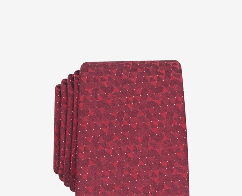 Gravata Alfani Slim Geo Masculina Red Dot Tamanho Regular