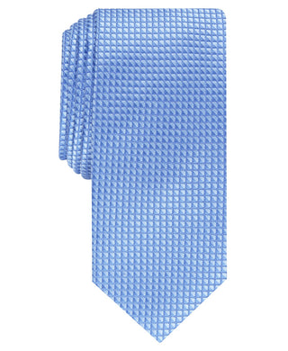Gravata Alfani Slim Neat Masculina Azul Tamanho Regular