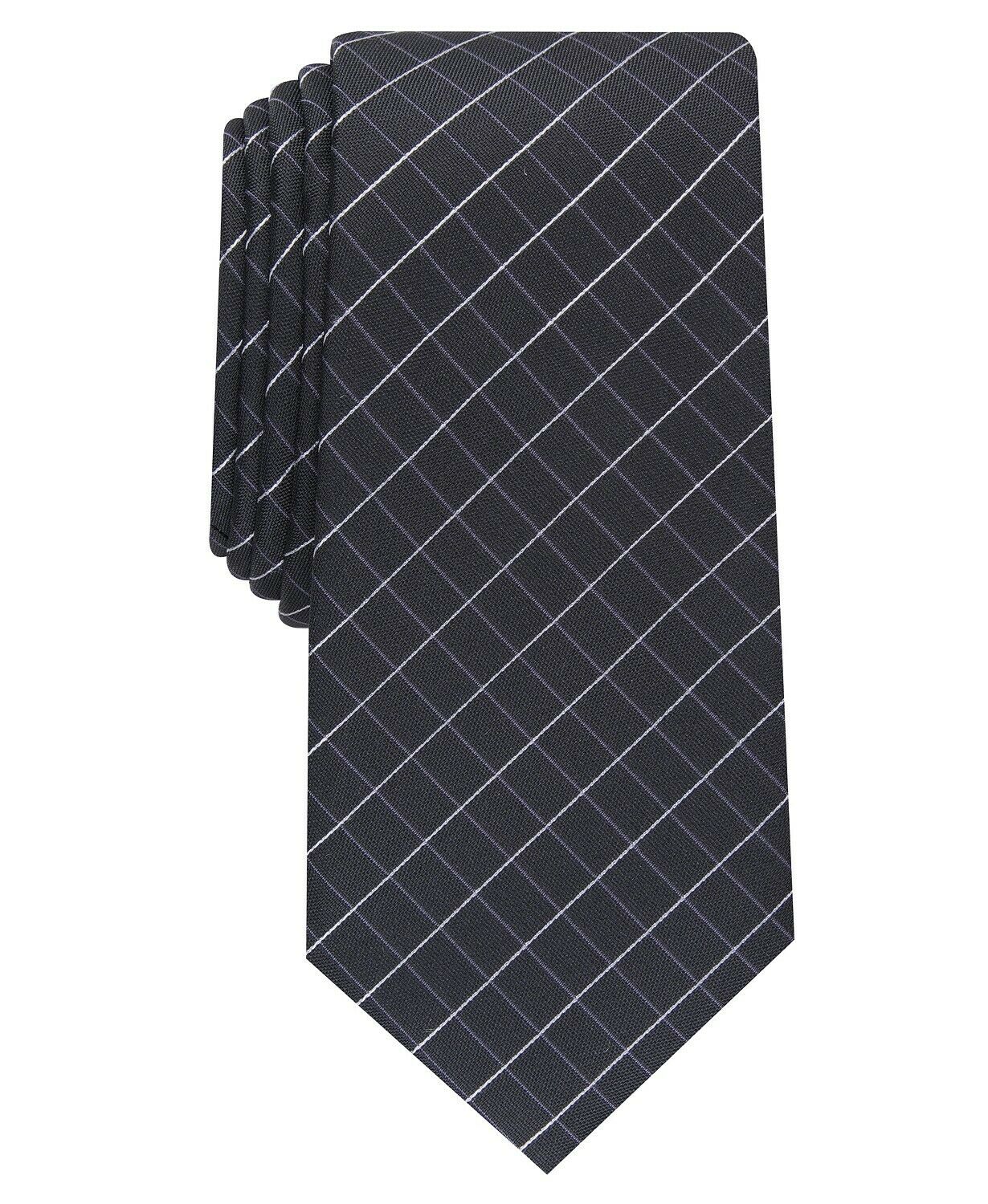 Gravata Alfani Slim Grid Masculina Preta Tamanho Único