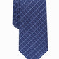 Gravata Alfani Slim Grid Masculina Azul Marinho Tamanho Regular