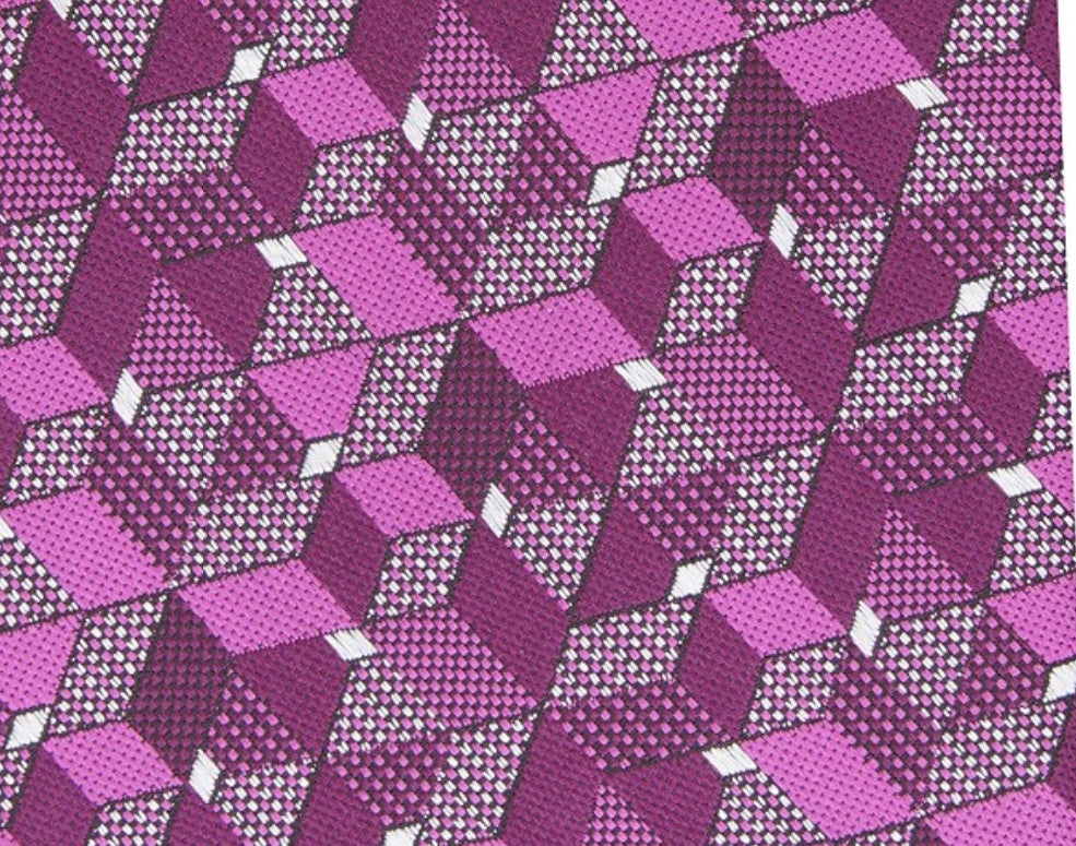 Gravata Alfani Slim Geo Masculina Rosa Tamanho Único