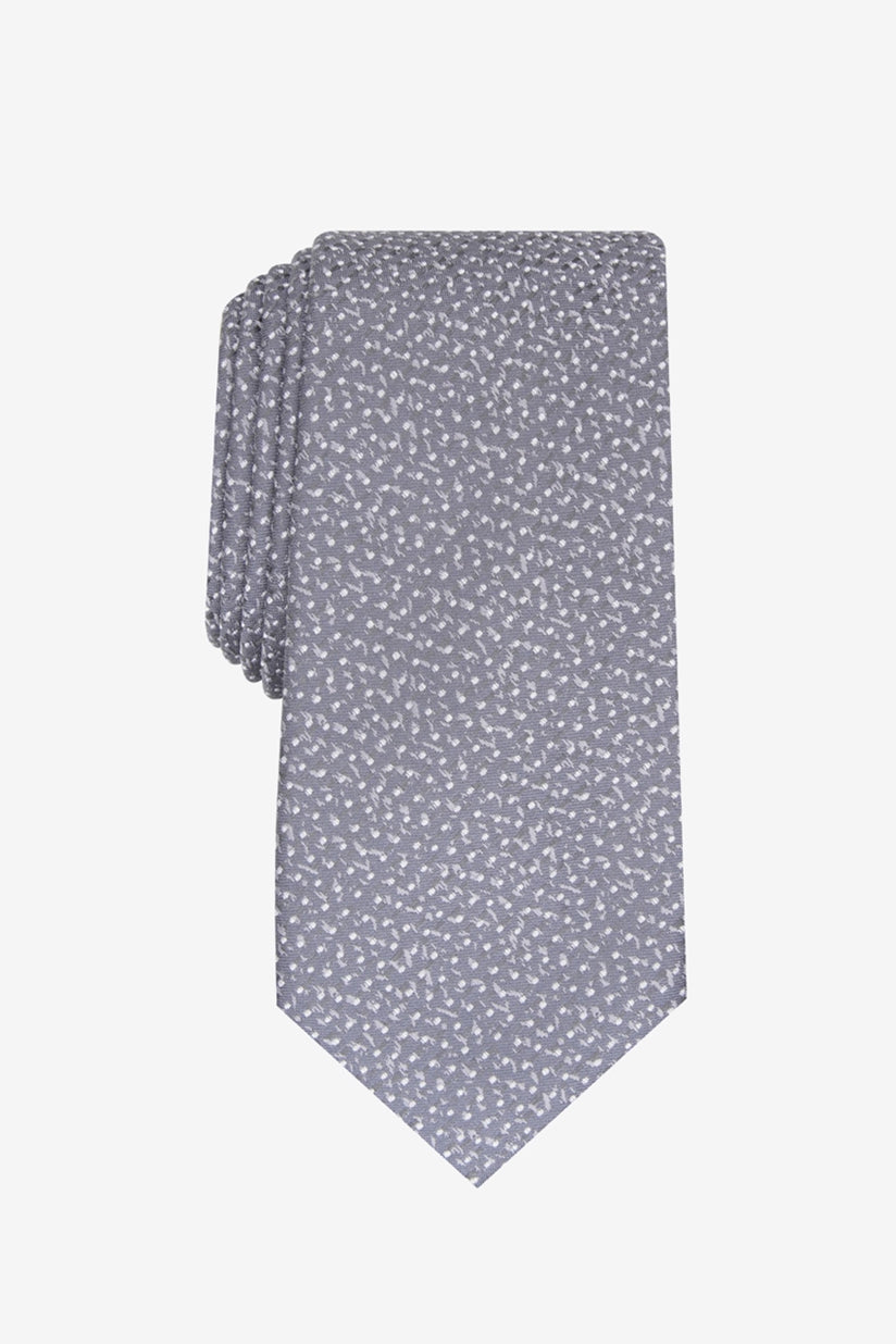 Gravata Alfani Masculina Slim Abstract Dot Cinza Tamanho Regular