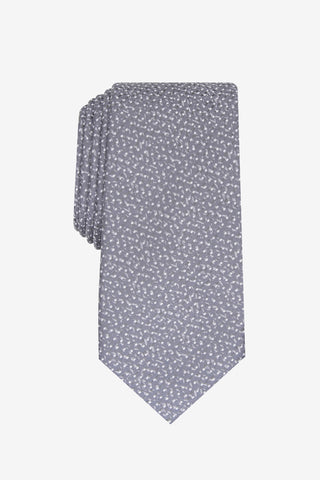 Gravata Alfani Masculina Slim Abstract Dot Cinza Tamanho Regular
