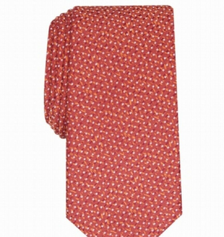 Gravata Alfani Masculina Slim Abstract Dot Laranja Tamanho Regular