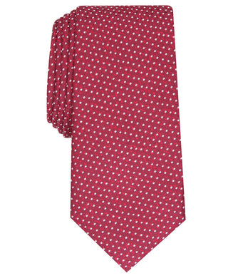 Gravata Alfani Masculina Slim Abstract Dot Borgonha Tamanho Regular