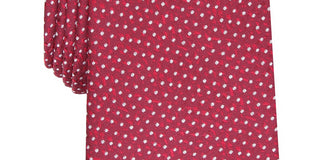 Gravata Alfani Masculina Slim Abstract Dot Borgonha Tamanho Regular