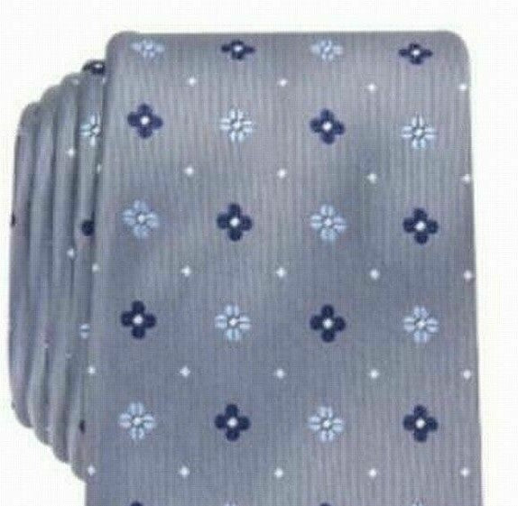 Gravata Club Room Masculina Classic Neat Cinza Tamanho Regular