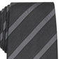 Gravata de seda listrada masculina Tasso Elba, preta, tamanho regular
