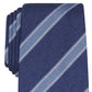 Gravata de seda listrada clássica masculina Tasso Elba, tamanho azul marinho, regular